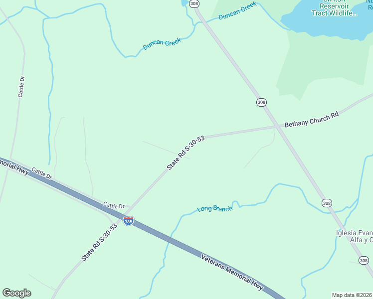 map of restaurants, bars, coffee shops, grocery stores, and more near 806 State Road S-30-53 in Laurens