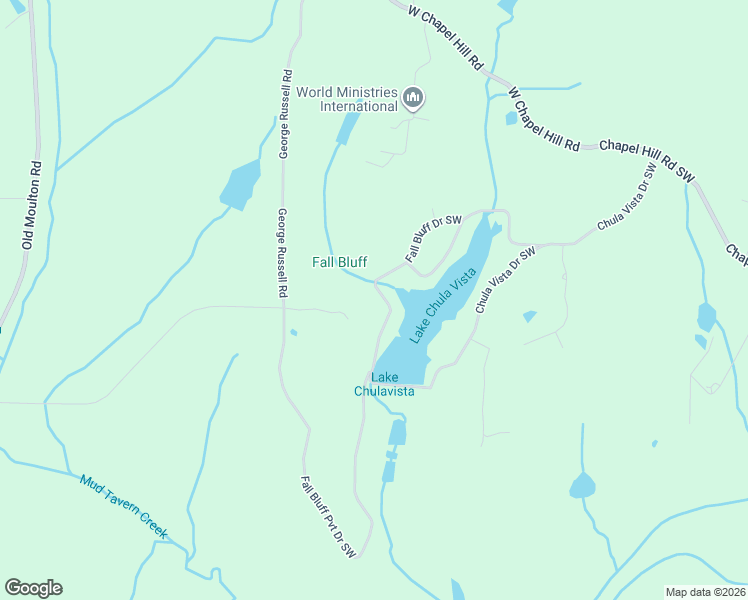 map of restaurants, bars, coffee shops, grocery stores, and more near 3913 Fall Bluff Drive Southwest in Decatur
