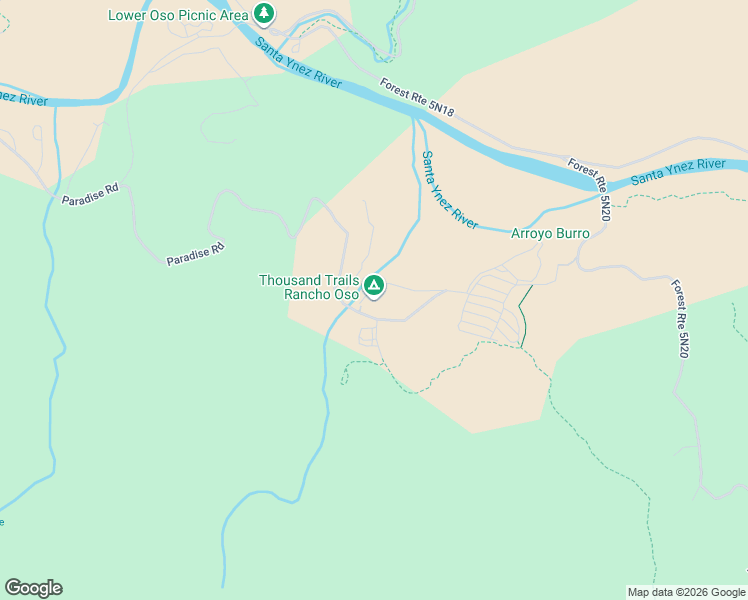 map of restaurants, bars, coffee shops, grocery stores, and more near 3750 Paradise Road in Santa Barbara