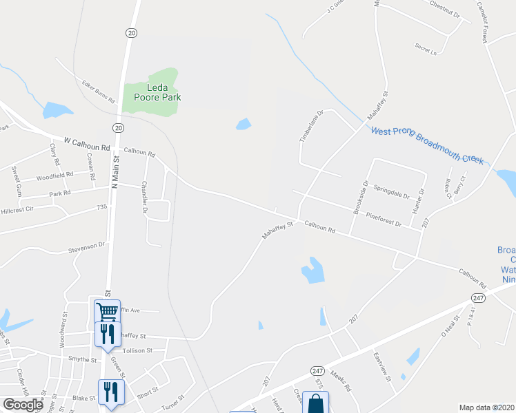 map of restaurants, bars, coffee shops, grocery stores, and more near 400 Calhoun Road in Belton