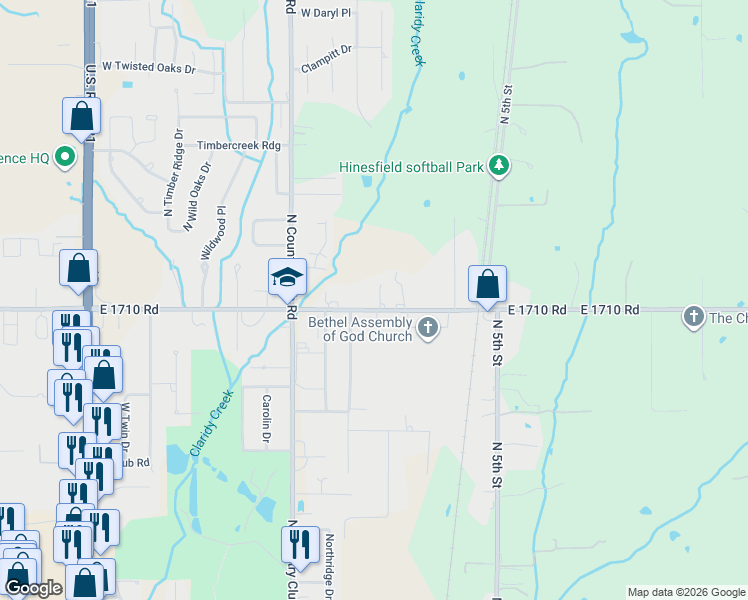 map of restaurants, bars, coffee shops, grocery stores, and more near 803 West Plato Road in Duncan