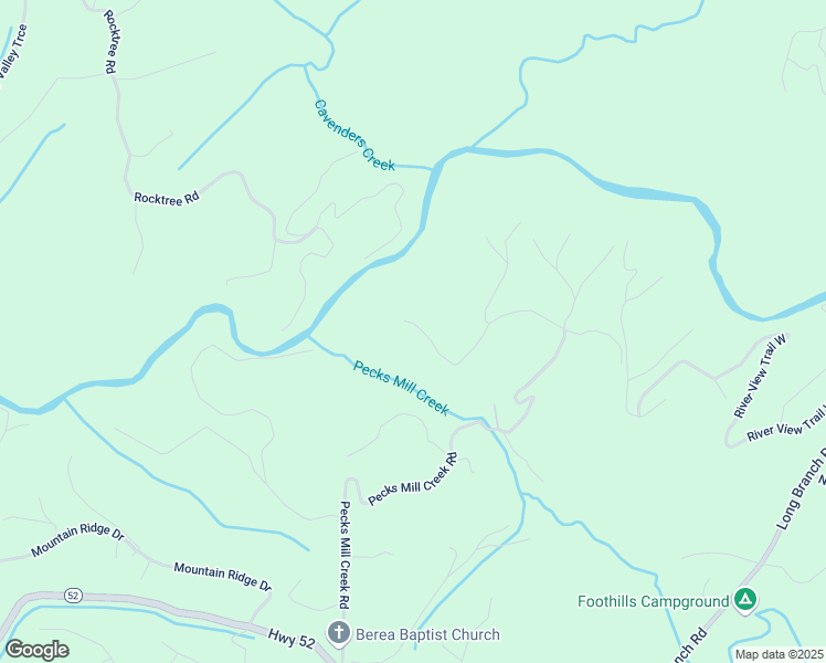 map of restaurants, bars, coffee shops, grocery stores, and more near 227 River Ridge Road South in Dahlonega