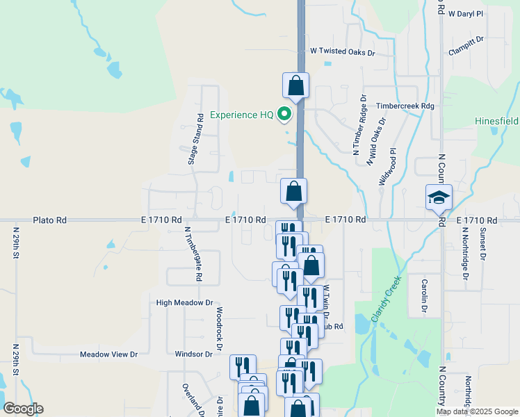 map of restaurants, bars, coffee shops, grocery stores, and more near 1805 West Plato Road in Duncan