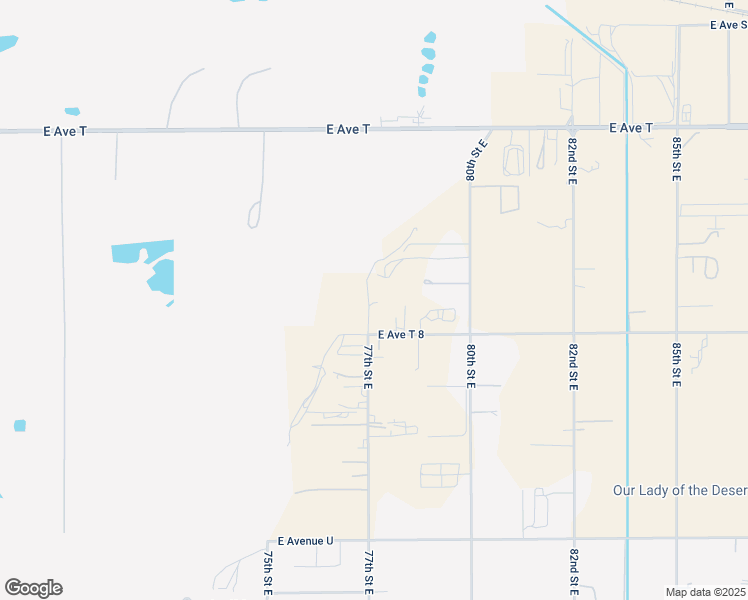 map of restaurants, bars, coffee shops, grocery stores, and more near 80th Street East in Littlerock