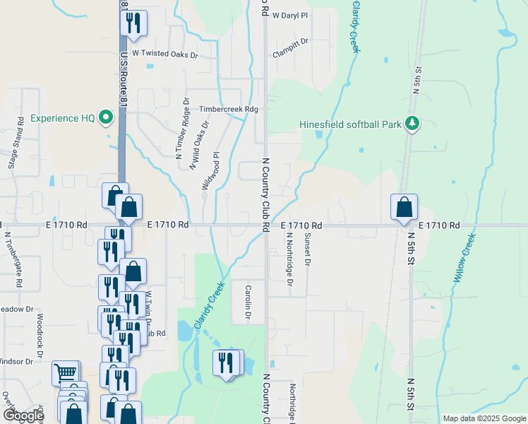 map of restaurants, bars, coffee shops, grocery stores, and more near 1001 West Plato Road in Duncan