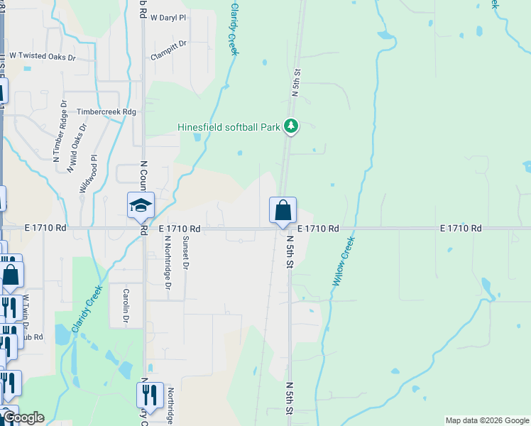 map of restaurants, bars, coffee shops, grocery stores, and more near 2501-3317 North 7th Street in Duncan