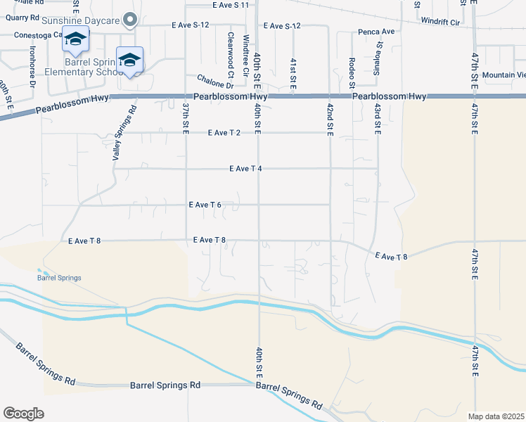 map of restaurants, bars, coffee shops, grocery stores, and more near 4006 East Avenue T 6 in Palmdale