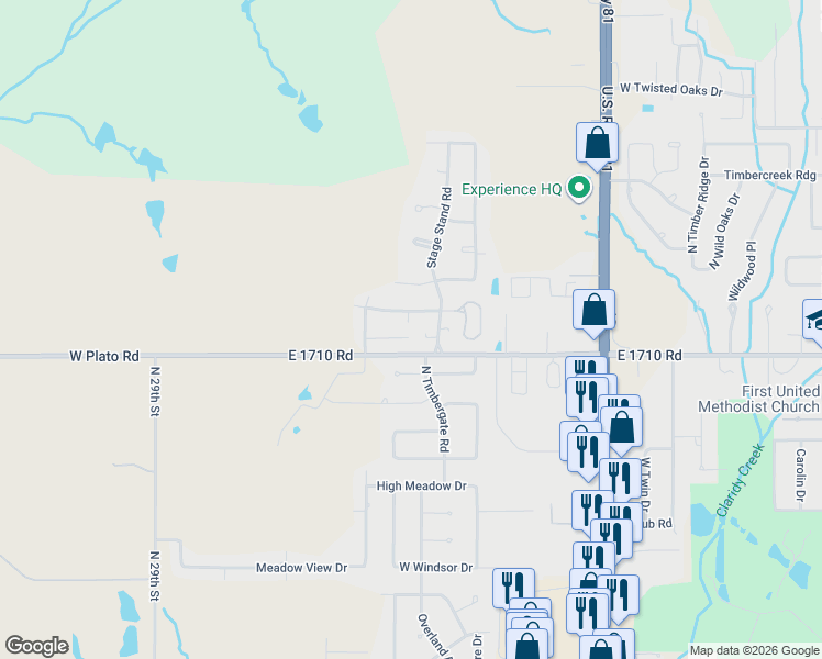map of restaurants, bars, coffee shops, grocery stores, and more near 2102 Oak Hollow Road in Duncan
