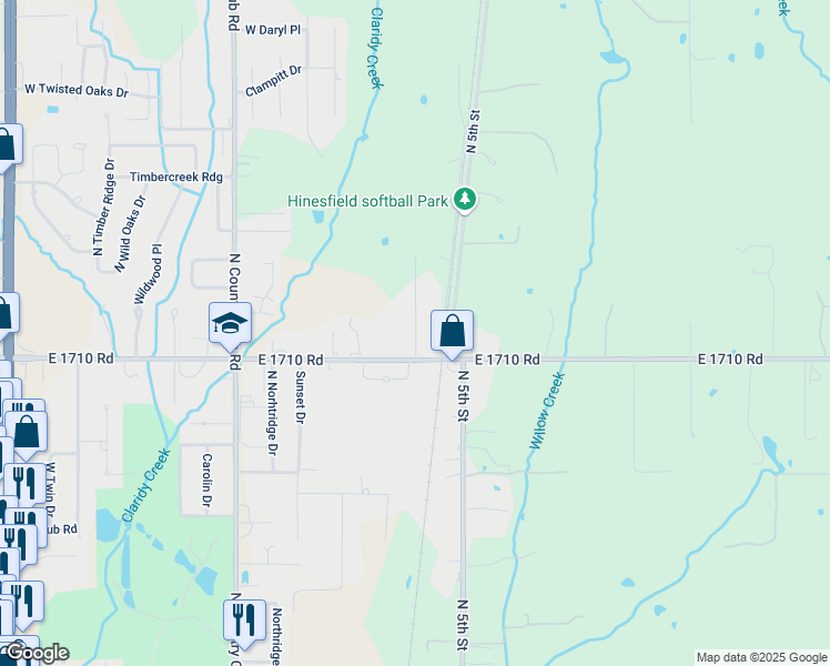 map of restaurants, bars, coffee shops, grocery stores, and more near 2501-3317 North 7th Street in Duncan
