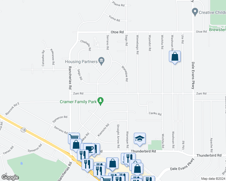 map of restaurants, bars, coffee shops, grocery stores, and more near 15791 Sago Dell in Apple Valley