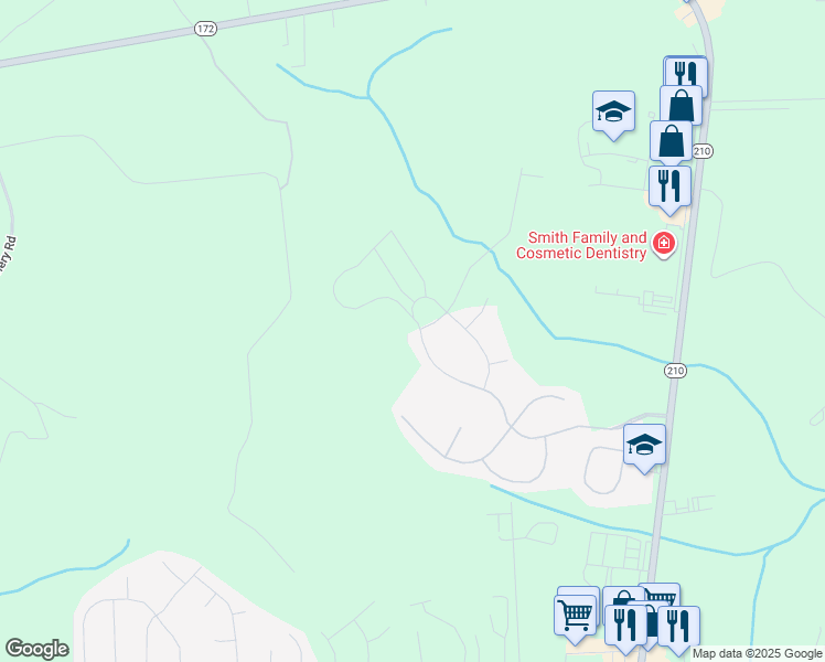 map of restaurants, bars, coffee shops, grocery stores, and more near 449 Pebble Shore Drive in Sneads Ferry