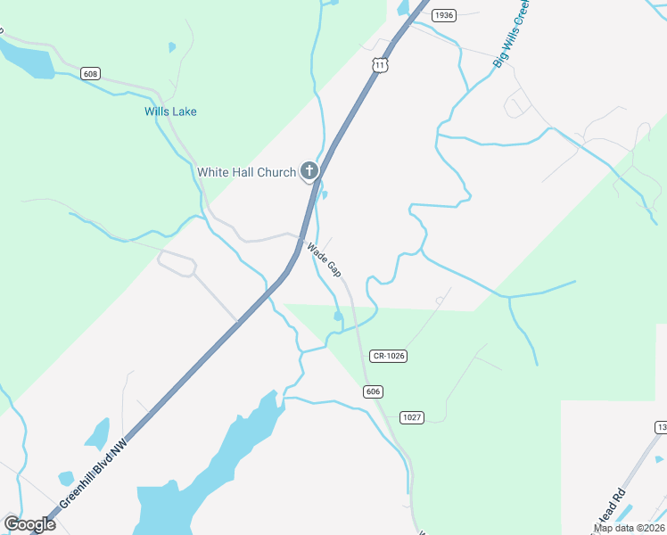 map of restaurants, bars, coffee shops, grocery stores, and more near County Road 606 in Hammondville