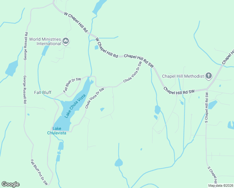 map of restaurants, bars, coffee shops, grocery stores, and more near 3502 Chula Vista Ridge Drive Southwest in Decatur
