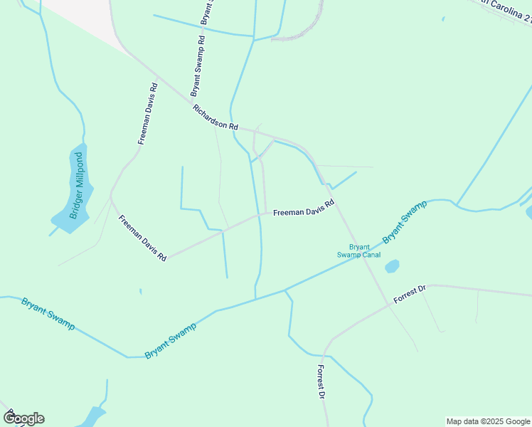 map of restaurants, bars, coffee shops, grocery stores, and more near Freeman Davis Road in Bladenboro