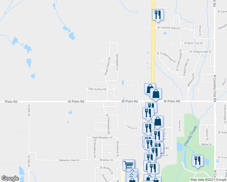 map of restaurants, bars, coffee shops, grocery stores, and more near 2 Canterbury Lane in Duncan