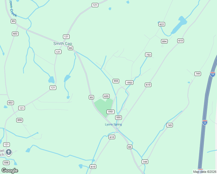 map of restaurants, bars, coffee shops, grocery stores, and more near 253 County Road 622 in Valley Head
