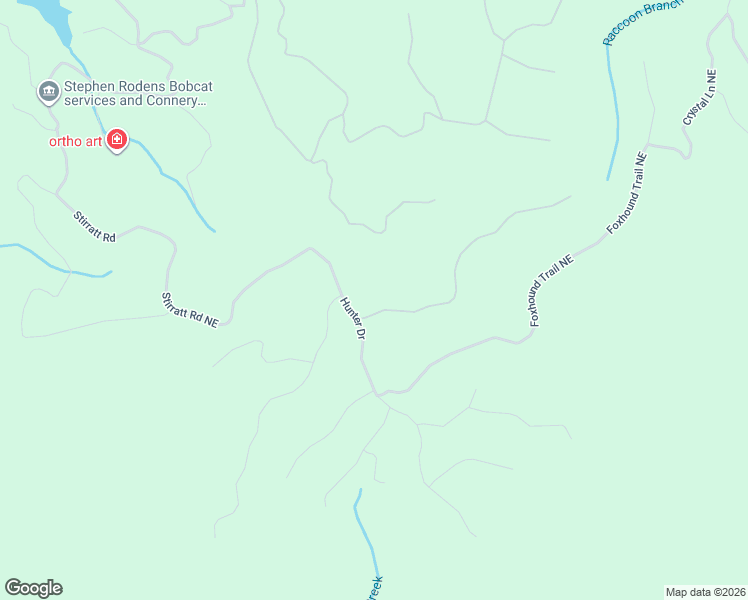 map of restaurants, bars, coffee shops, grocery stores, and more near 1177 Jewel Court Northeast in Ranger