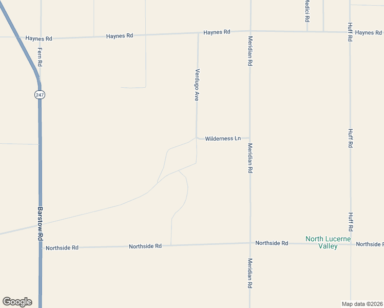 map of restaurants, bars, coffee shops, grocery stores, and more near 15465 Verdugo Avenue in Lucerne Valley