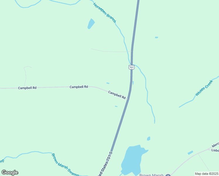 map of restaurants, bars, coffee shops, grocery stores, and more near 158 Campbell Road in Clarkton
