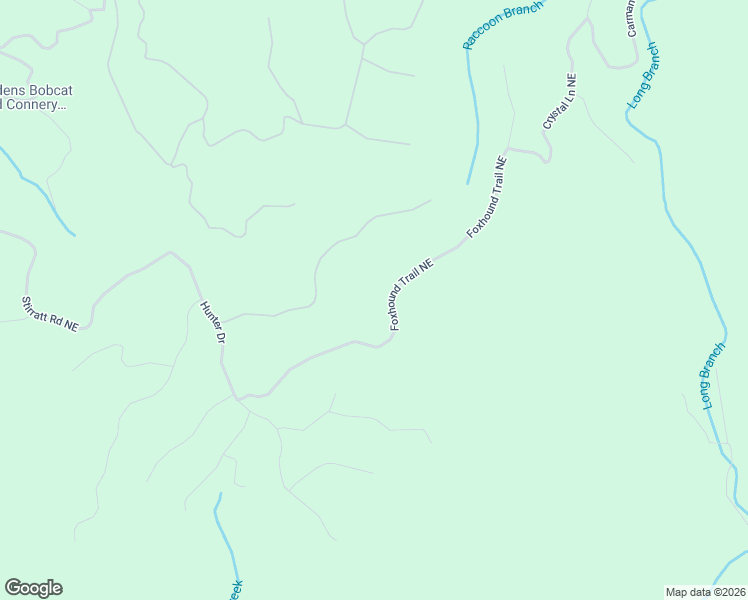 map of restaurants, bars, coffee shops, grocery stores, and more near 1389 Foxhound Trail Northeast in Ranger