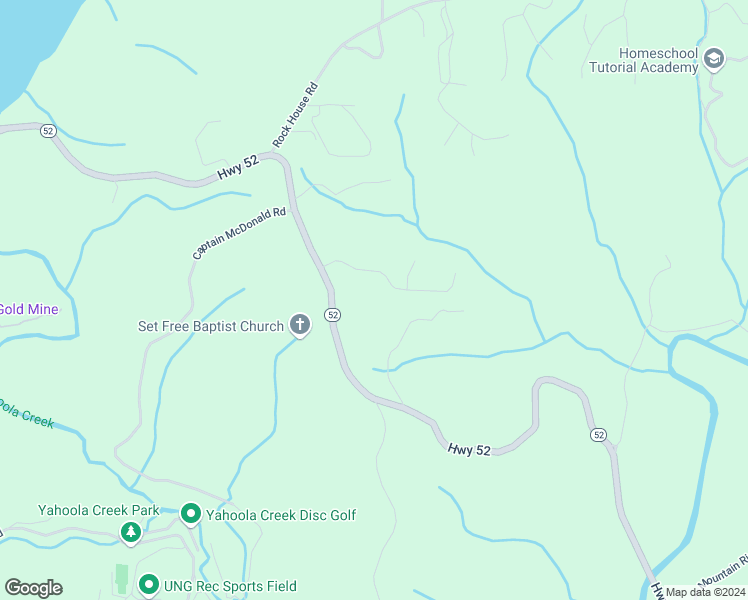 map of restaurants, bars, coffee shops, grocery stores, and more near 230 Mountain View Trail East in Dahlonega
