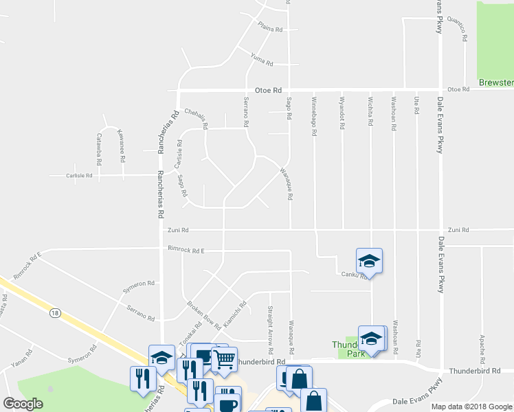 map of restaurants, bars, coffee shops, grocery stores, and more near 15791 Sago Dell in Apple Valley