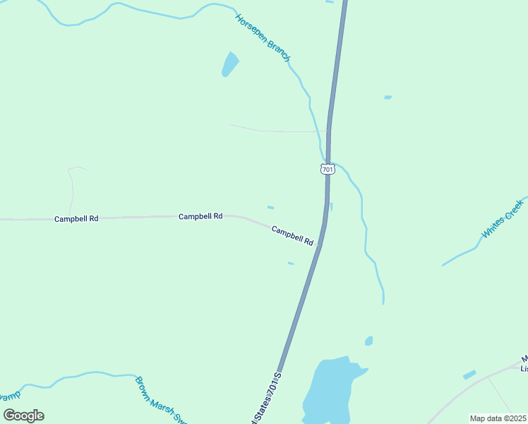 map of restaurants, bars, coffee shops, grocery stores, and more near 158 Campbell Road in Clarkton