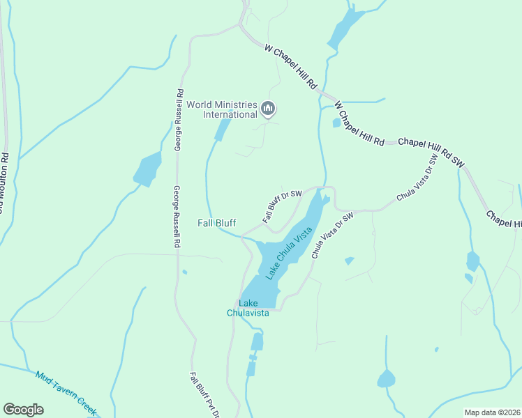 map of restaurants, bars, coffee shops, grocery stores, and more near 3829 Fall Bluff Drive Southwest in Decatur