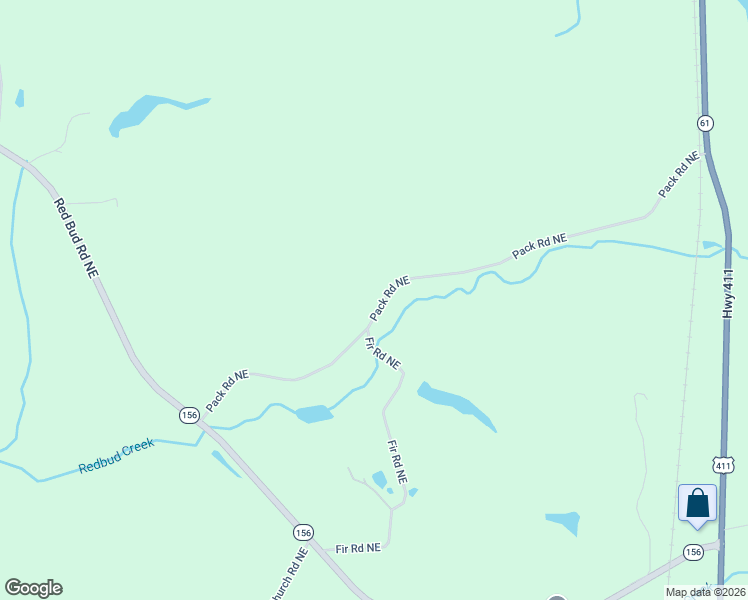 map of restaurants, bars, coffee shops, grocery stores, and more near 306 Pack Road Northeast in Ranger