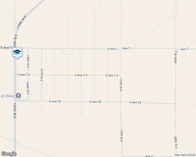 map of restaurants, bars, coffee shops, grocery stores, and more near East Avenue T in Palmdale