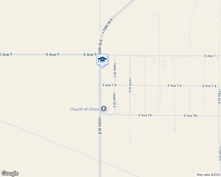 map of restaurants, bars, coffee shops, grocery stores, and more near 16545 East Avenue T 4 in Llano