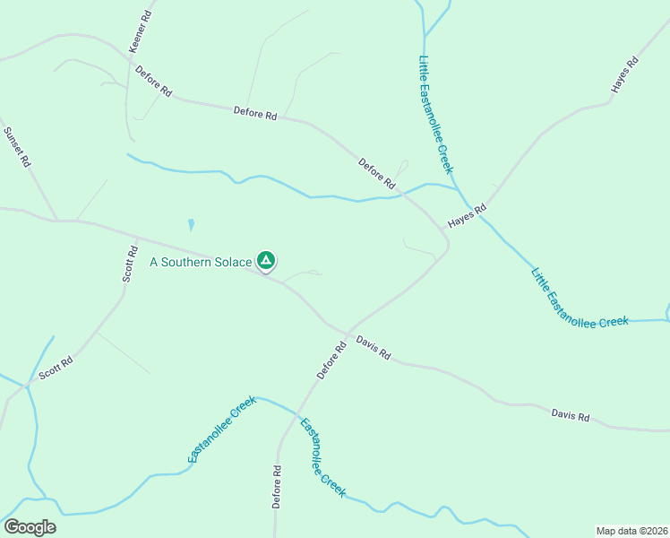 map of restaurants, bars, coffee shops, grocery stores, and more near 2434 Defore Road in Toccoa