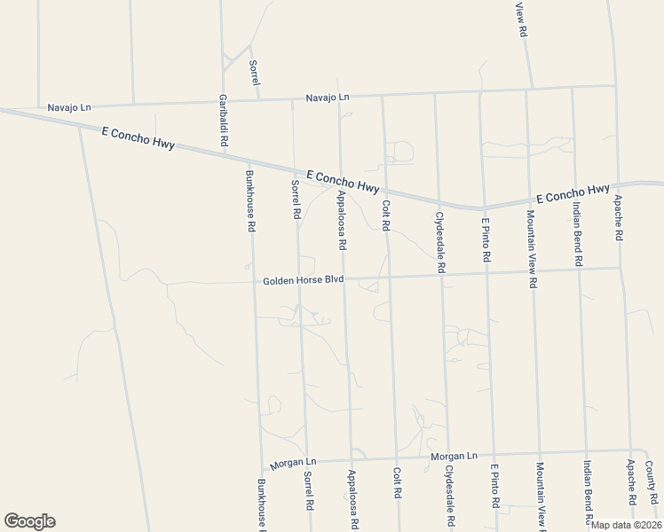 map of restaurants, bars, coffee shops, grocery stores, and more near 4508 Appaloosa Road in Snowflake