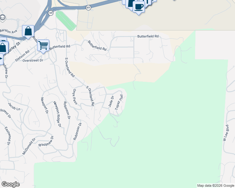 map of restaurants, bars, coffee shops, grocery stores, and more near 755 Topaz Trail in Prescott