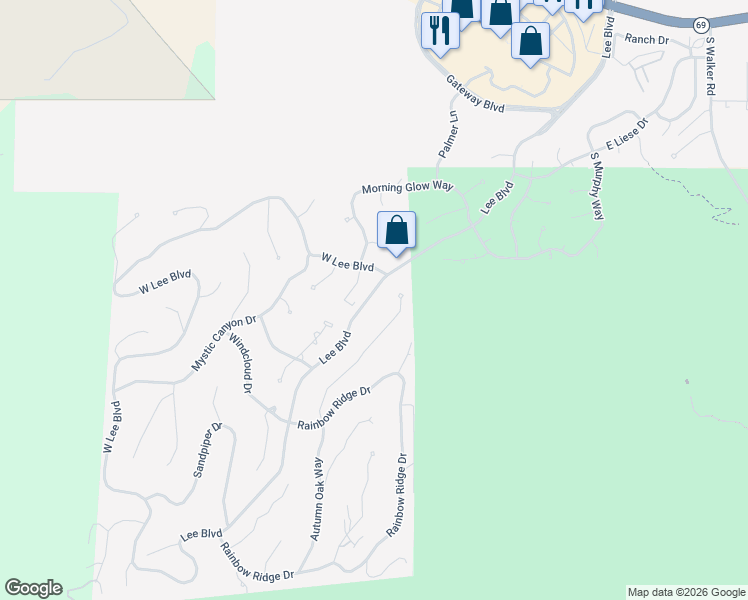 map of restaurants, bars, coffee shops, grocery stores, and more near 273 Morning Glow Circle in Prescott