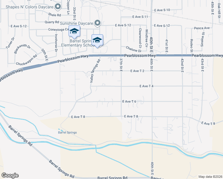 map of restaurants, bars, coffee shops, grocery stores, and more near East Avenue T 4 in Los Angeles County