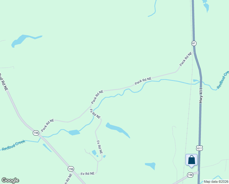 map of restaurants, bars, coffee shops, grocery stores, and more near 497 Pack Road Northeast in Ranger