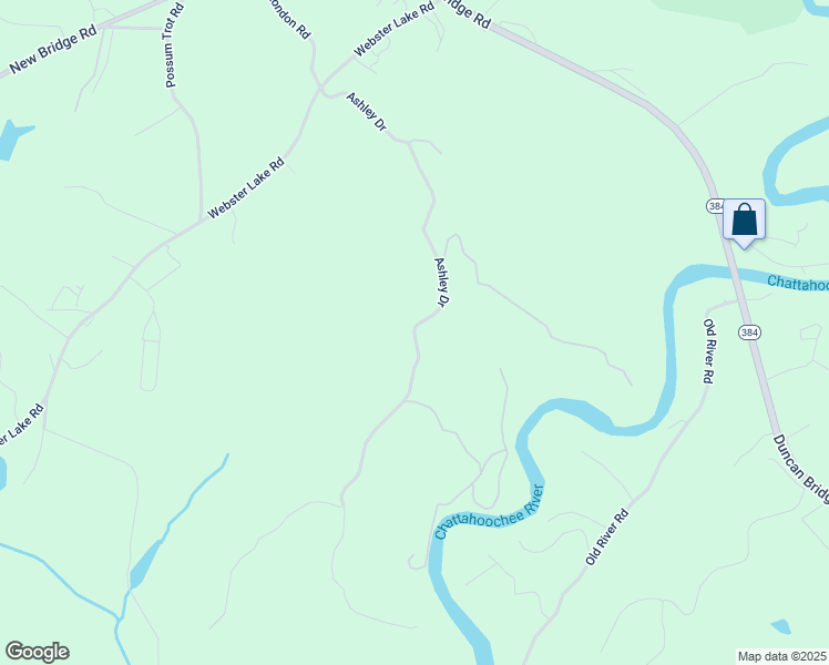 map of restaurants, bars, coffee shops, grocery stores, and more near Ashley Drive in White County
