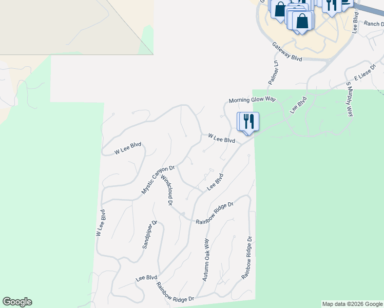 map of restaurants, bars, coffee shops, grocery stores, and more near 316 Softwind Circle in Prescott