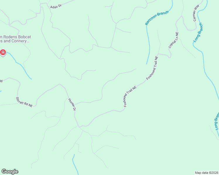map of restaurants, bars, coffee shops, grocery stores, and more near 1209 Jewel Court Northeast in Ranger