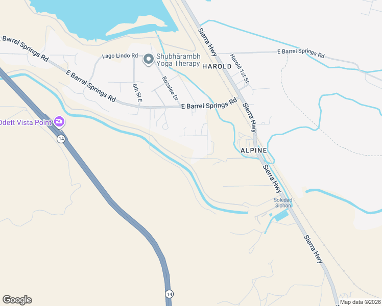 map of restaurants, bars, coffee shops, grocery stores, and more near Sierra Hills Lane in Palmdale