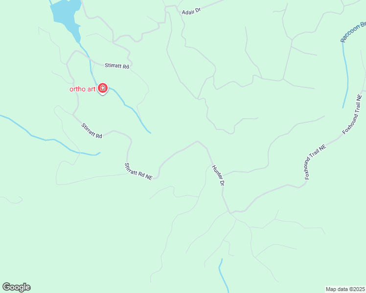 map of restaurants, bars, coffee shops, grocery stores, and more near 1155 Stirratt Road Northeast in Ranger