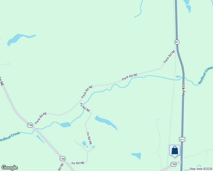 map of restaurants, bars, coffee shops, grocery stores, and more near 497 Pack Road Northeast in Ranger