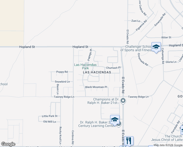 map of restaurants, bars, coffee shops, grocery stores, and more near 14342 Lorado Way in Victorville