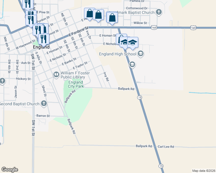 map of restaurants, bars, coffee shops, grocery stores, and more near 810 Irvy Road in England