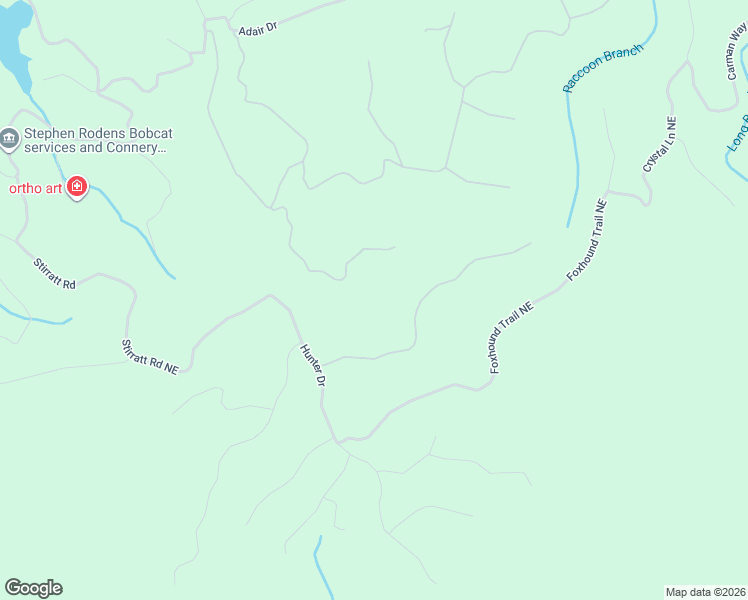 map of restaurants, bars, coffee shops, grocery stores, and more near 1184 Jewel Court Northeast in Ranger