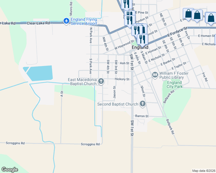 map of restaurants, bars, coffee shops, grocery stores, and more near 105 James Street in England