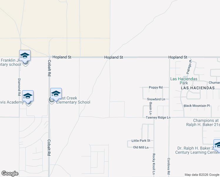 map of restaurants, bars, coffee shops, grocery stores, and more near Ameythst Rd in Victorville