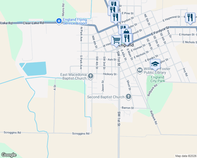 map of restaurants, bars, coffee shops, grocery stores, and more near 105 James Street in England