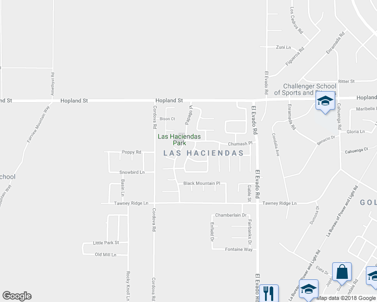 map of restaurants, bars, coffee shops, grocery stores, and more near 15972 Opal Mountain Place in Victorville